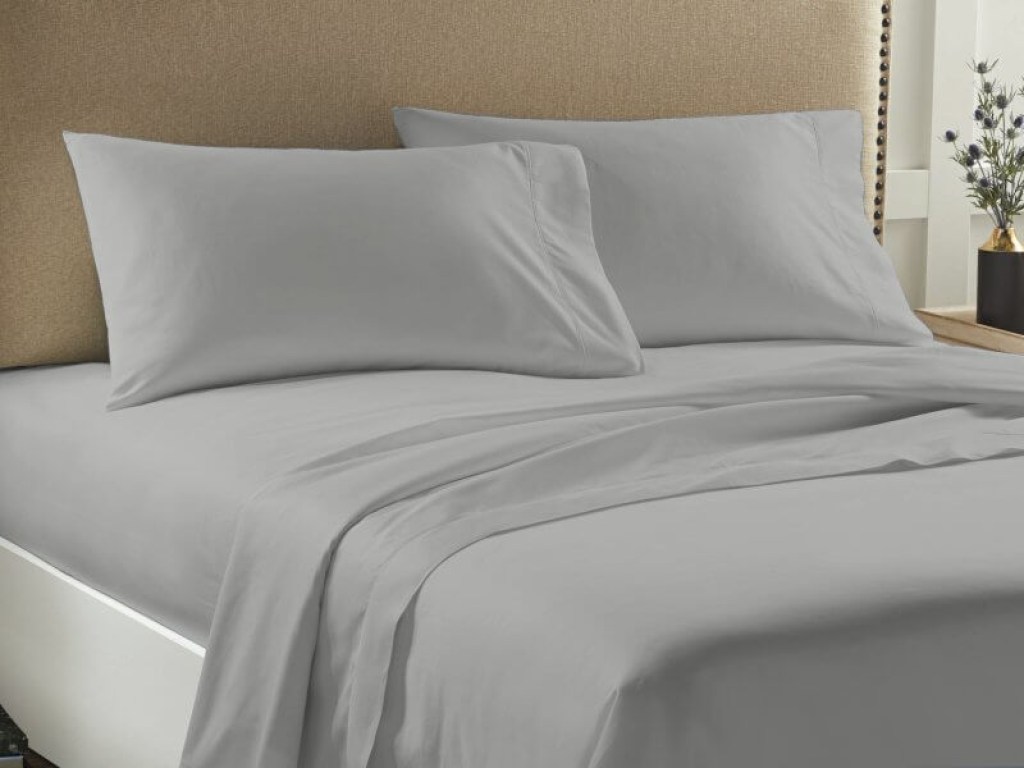 Σετ Σεντόνια Μονά Μονόχρωμα Ανοικτό Γκρι Economy Γαρύφαλλο | Γαρύφαλλο - Λευκά Είδη